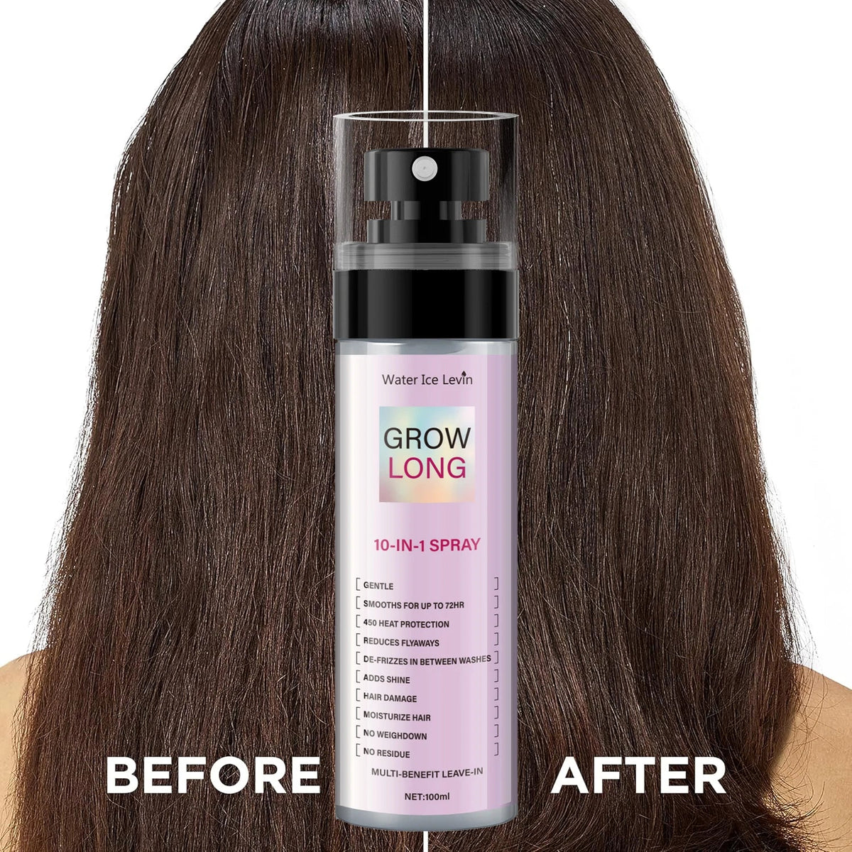 1 Long Hair Care Spray 100ml – 10-in-1 Grow Long Formula Leave-In Hair Spray Qme