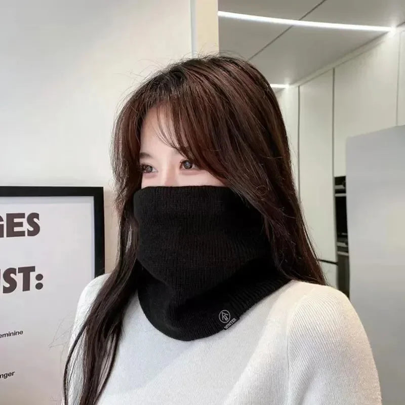 Women's Knitted Winter Snood Scarf – Cashmere-Like Softness Knitted Snood Scarf Qme