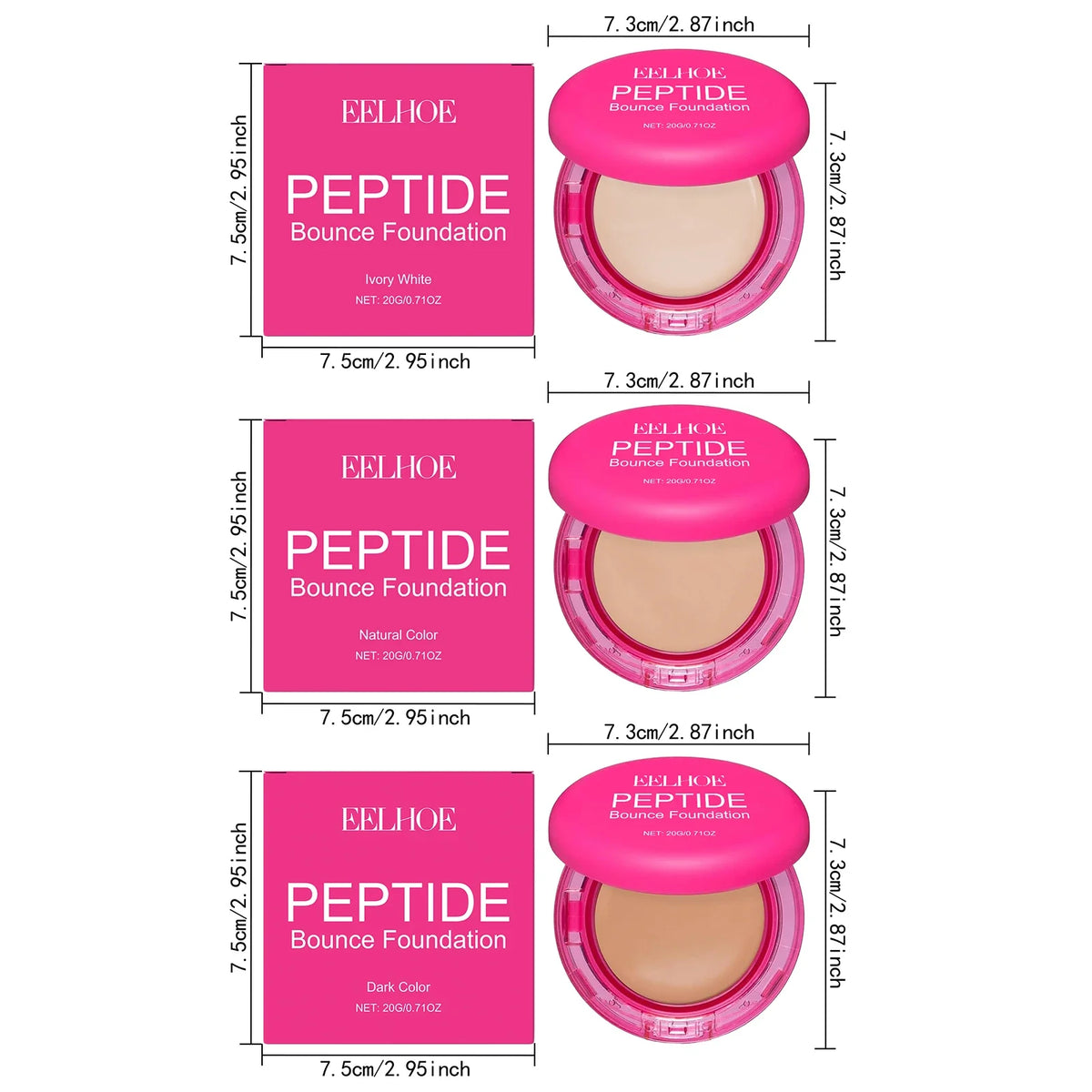 Peptide Bounce Balm Foundation – Full Coverage Concealer Balm Foundation Qme