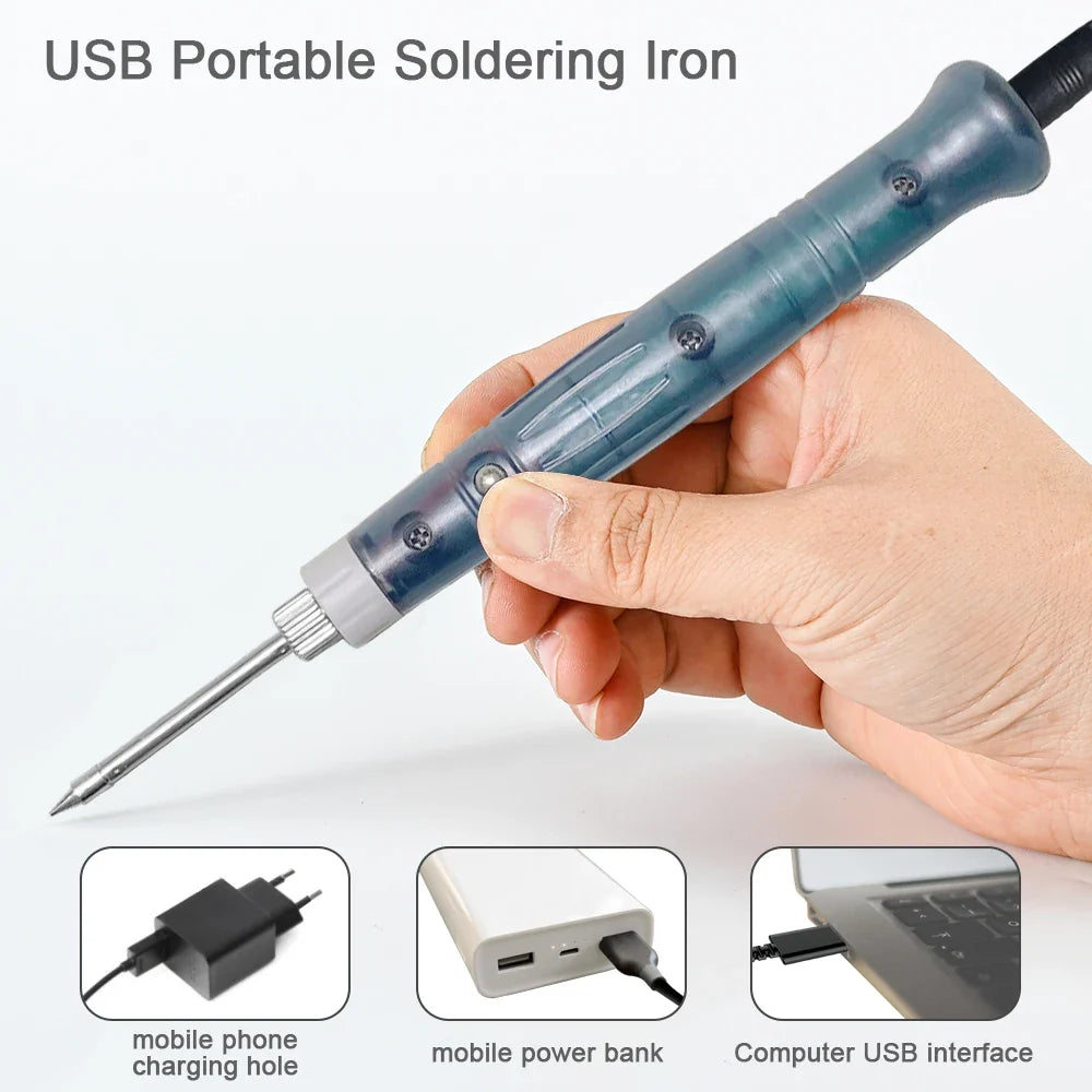 Portable USB Soldering Iron – Electric Heating Tool & Rework USB Soldering Iron Qme