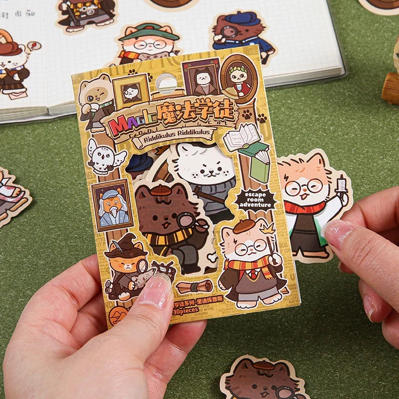 Cute Cartoon Stickers – Scrapbooking, Junk Journal & DIY Deco Decorative Sticker Pack Qme