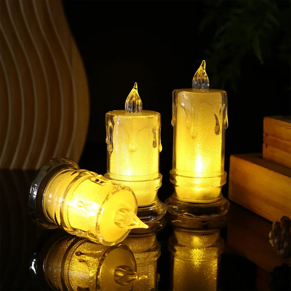 LED Crystal Candle Light – Flameless Smokeless Mini Candle LED Flameless Candle Qme