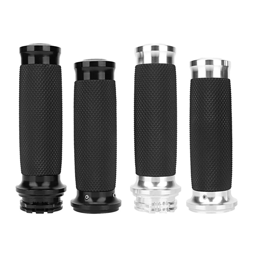 Motorcycle Aluminum & Rubber Anti-Slip Handlebar Grips – 1 Pair Motorcycle Handlebar Grips Qme