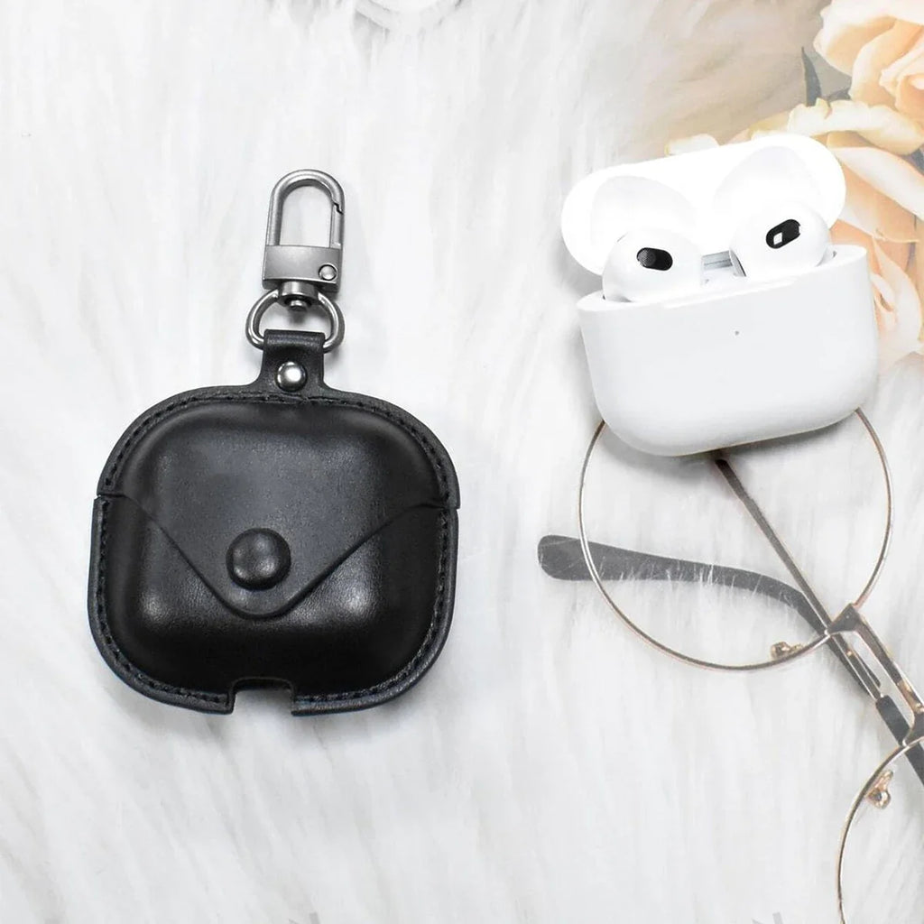Leather AirPods Case for Gen 1 2 3 & Pro 2 – Anti-Drop Cover Earphone Case Qme