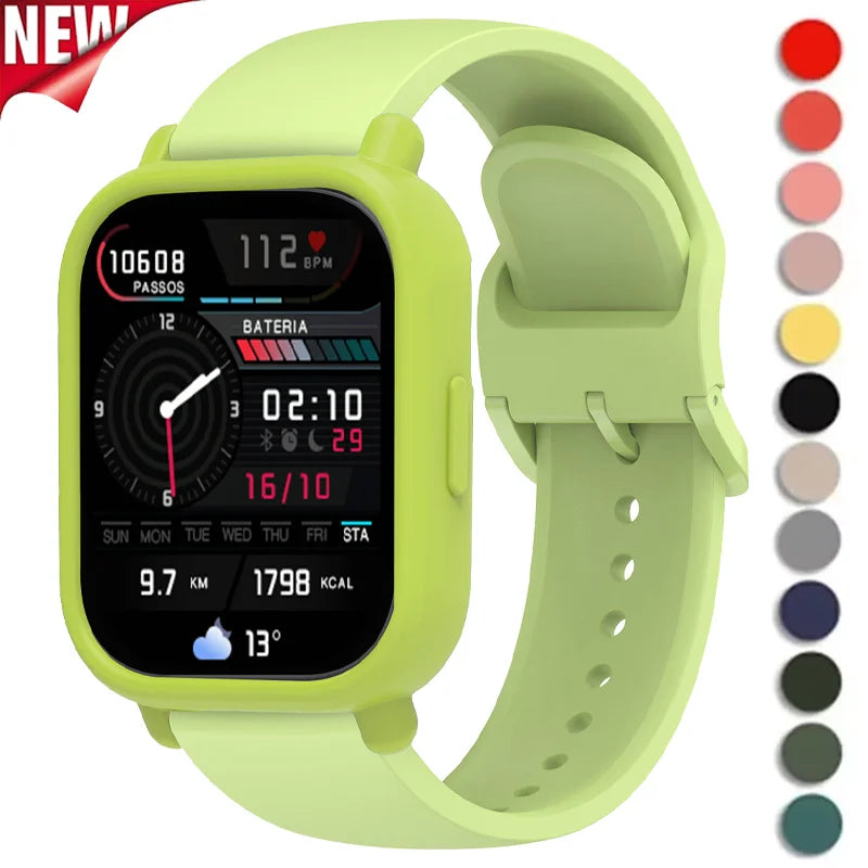 Silicone Strap & Case for Redmi Watch 5 Lite & Active – 37 Colors Smartwatch Strap Qme