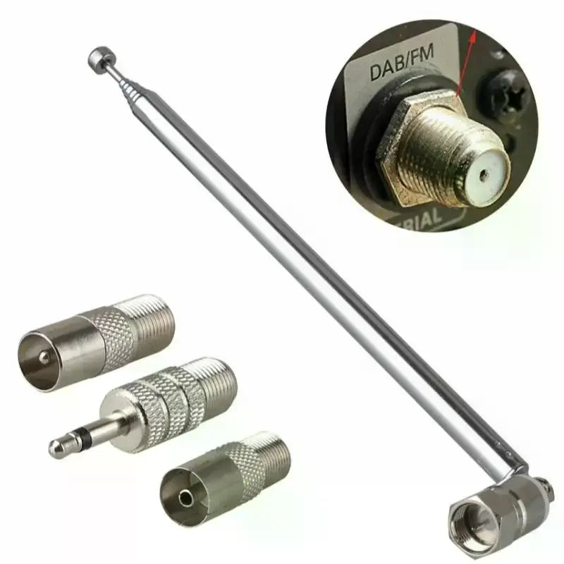 FM Radio Antenna Rod Adapter for AV Stereo Receiver Amplifier FM Antenna Adapter Qme