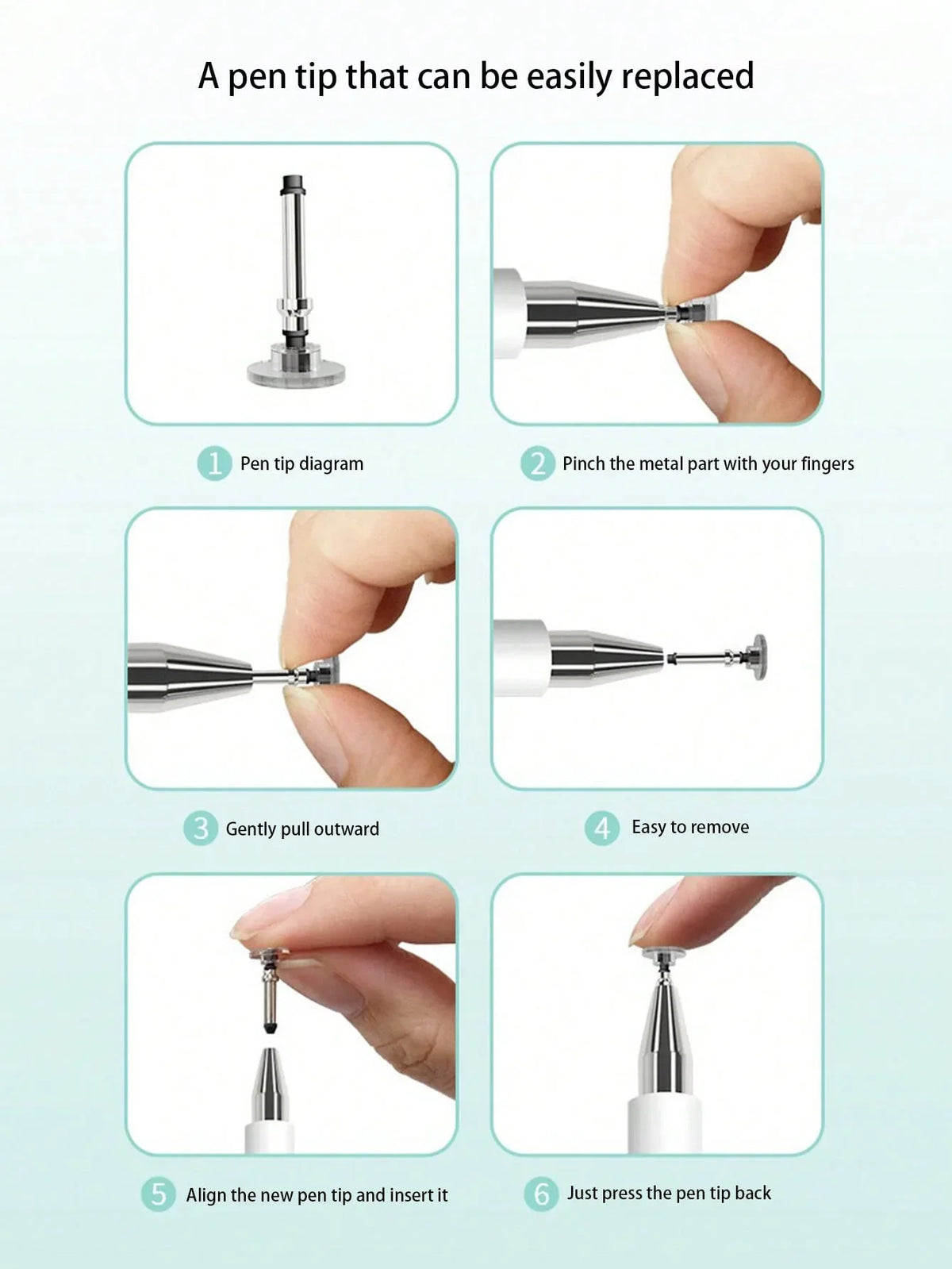 Macaron Gradient Capacitive Stylus Pen – Disc Tip & Magnetic Cap Capacitive Stylus Pen Qme
