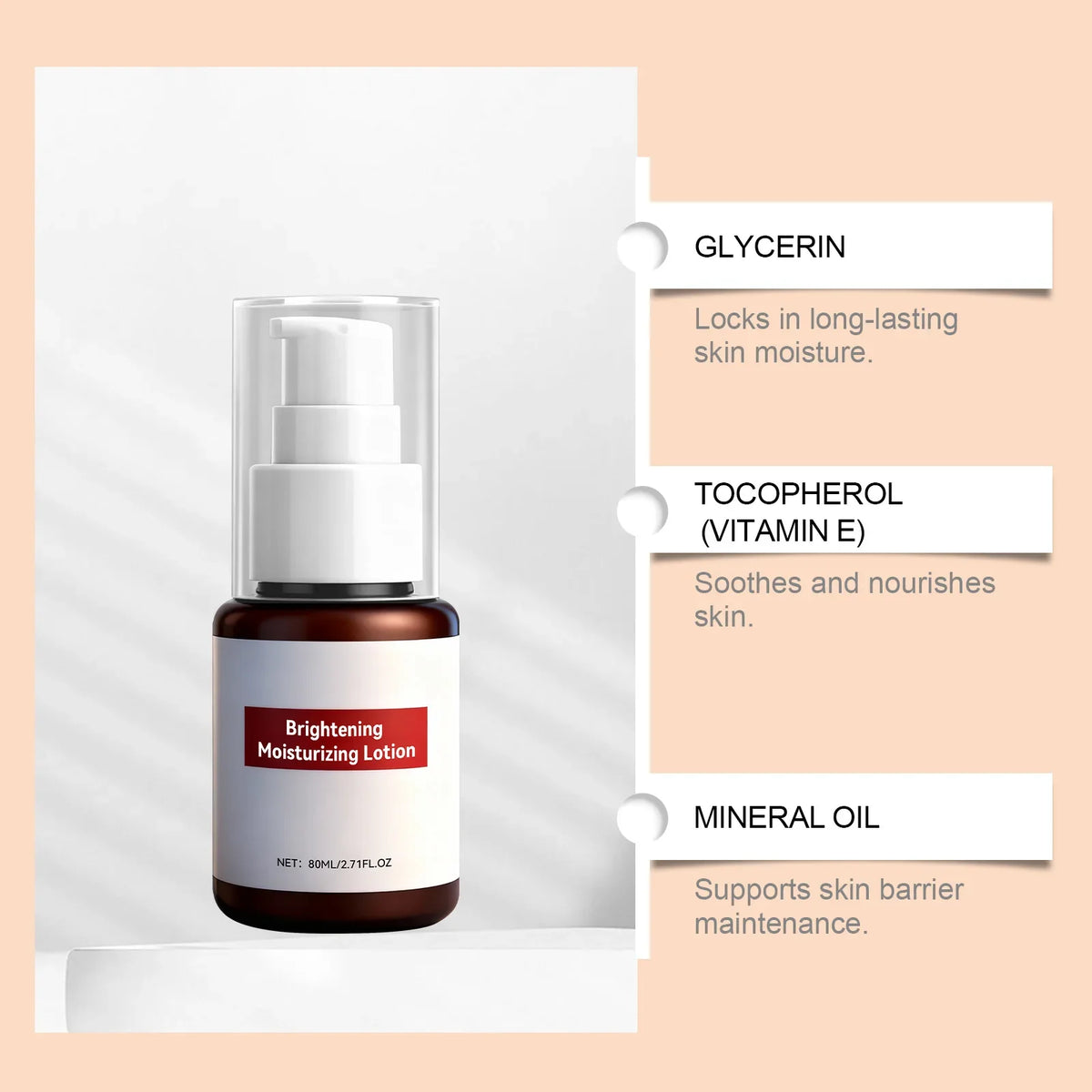 Brightening Vitamin E Moisturizing Lotion – Glow-Boosting Cream Brightening Face Lotion Qme