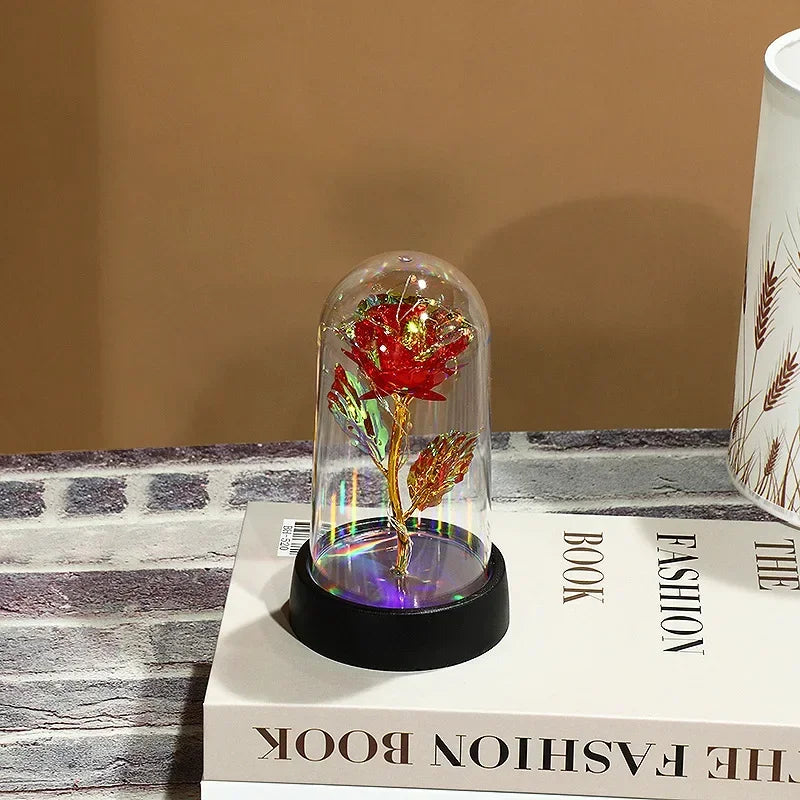 LED Simulation Rose Flower Night Light – 5 Colors | Qme LED Flower Night Light Qme A