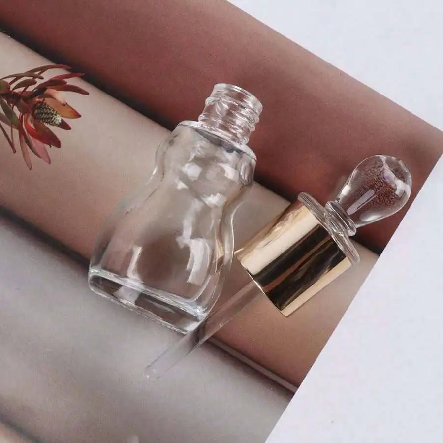 Refillable Mini Glass Perfume Bottle – 12ml Essential Oil Vial Perfume Sample Bottle Qme