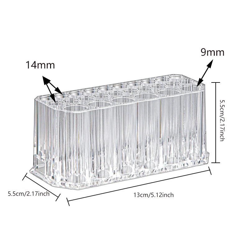 26-Hole Nail Brush Display Shelf & Makeup Tool Organizer Brush Display Organizer Qme Default Title