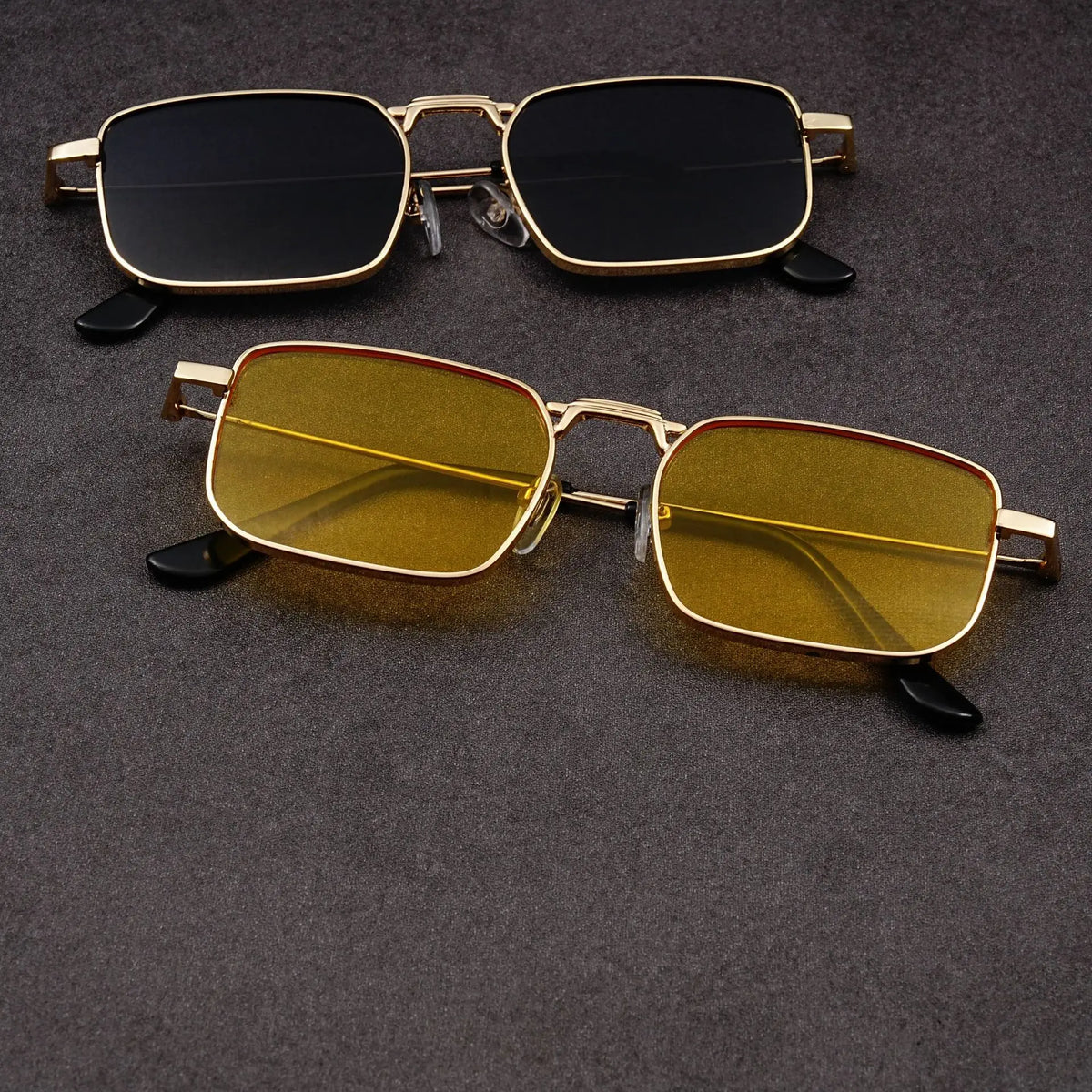 Vintage Rectangle Sunglasses Men Women – 9 Lens Colors | Qme Rectangle Sunglasses Qme