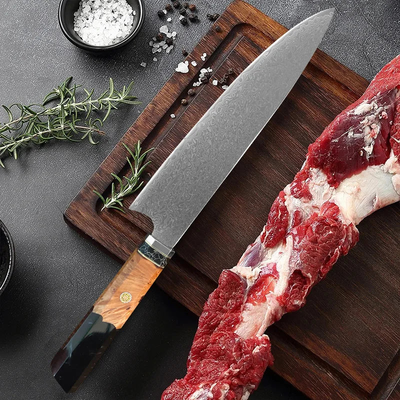 InLeung 67-Layer Damascus Steel Chef Knife Set – VG10 Kitchen Knife Set Qst
