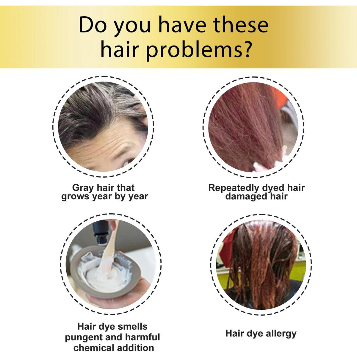 EELHOE Bubble Hair Dye Shampoo – Natural Black & Brown Hair Dye Shampoo Qst