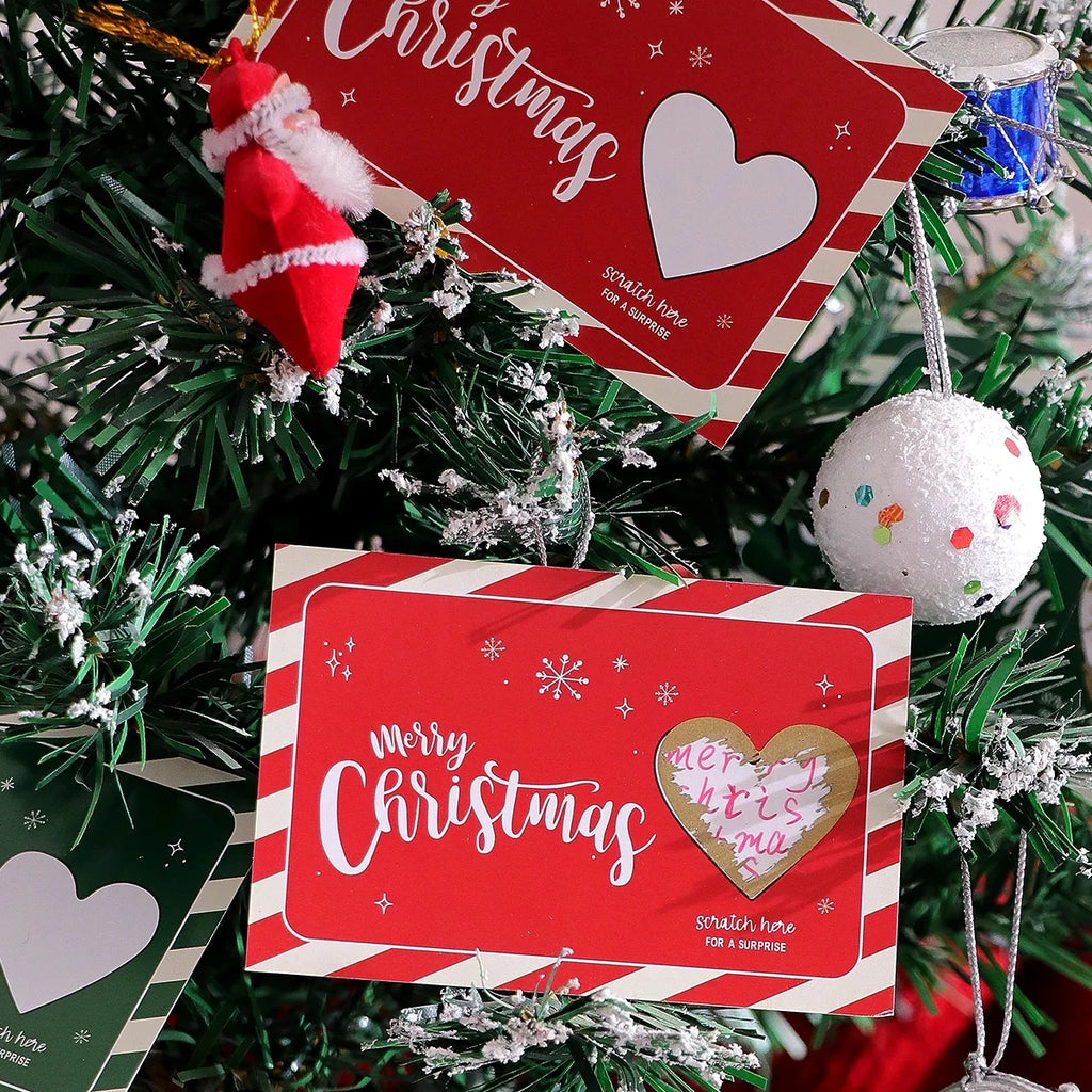 Christmas Lucky Scratch-Off Cards – Cute Cartoon Holiday Set Holiday Scratch-Off Cards Qme