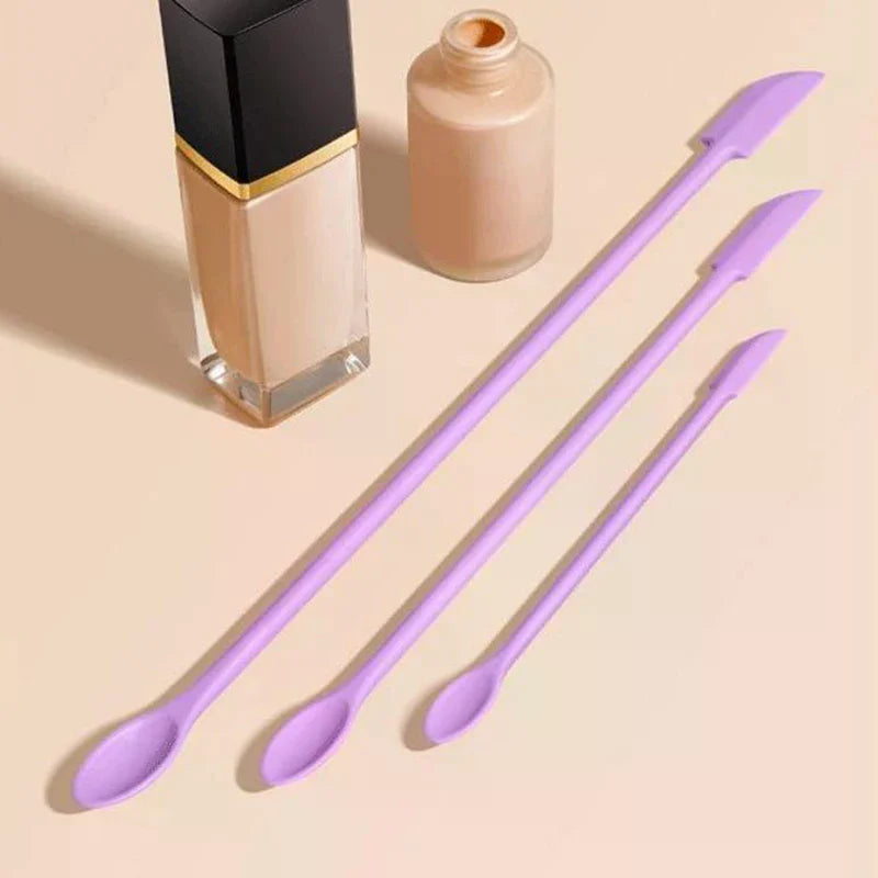 Double-Headed Silicone Spatula – Cosmetic Jar & Bottle Scraper Cosmetic Spatula Tool Qme Default Title