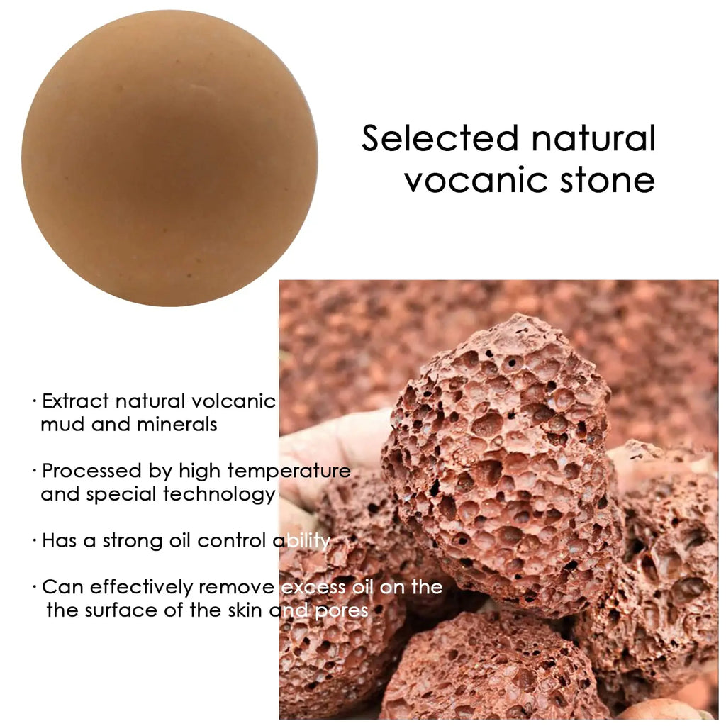 Volcanic Stone Oil-Absorbing Facial Roller | Portable Skin Tool Facial Oil Roller Qme