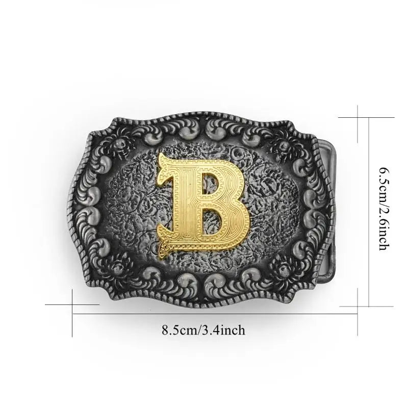 Western Belt Buckle – Vintage Cowboy Rodeo Silver | Men & Women Western Belt Buckle Qst A16