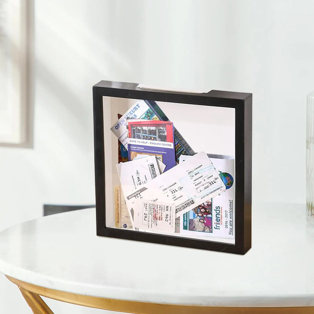 Shadow Box Display Case for Travel Tickets, Cards & Mementos Shadow Box Display Qme