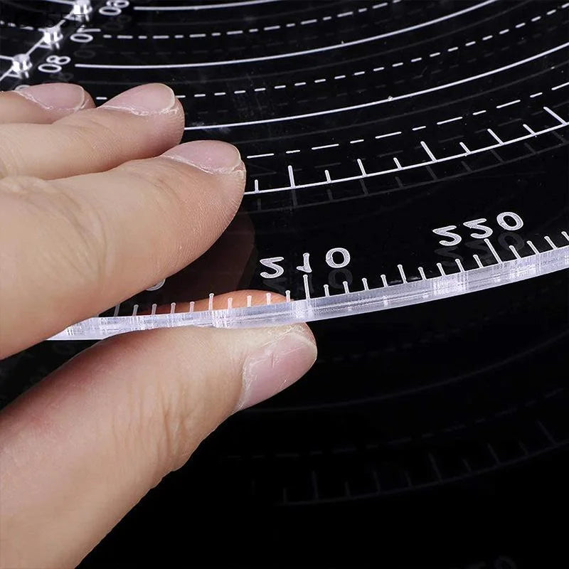 20cm Round Center Finder Compass – Clear Plastic Circle Gauge Woodworking Compass Gauge Qst