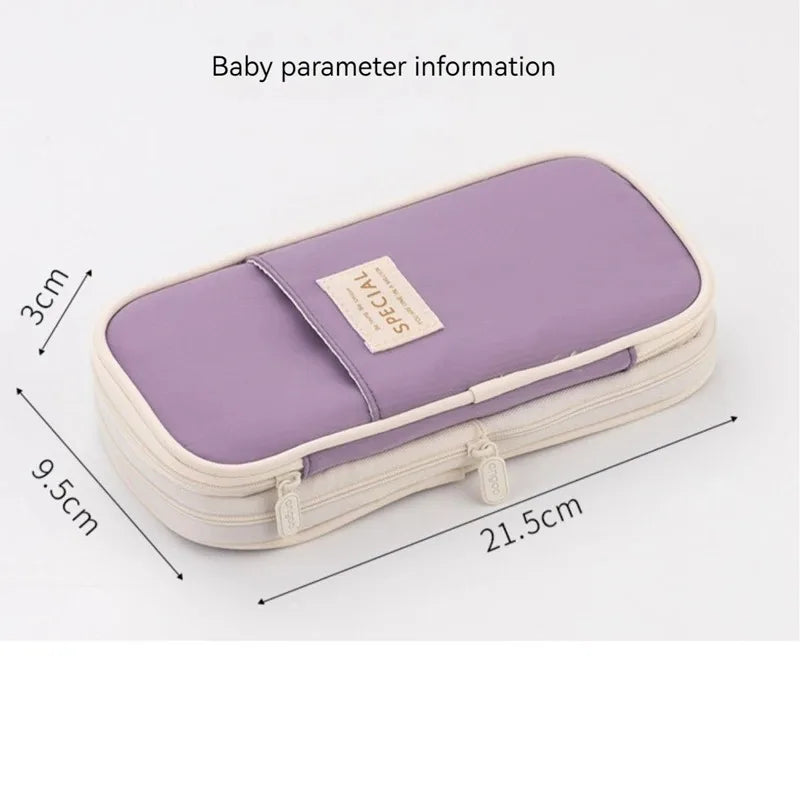 Kawaii Pencil Case Double Layer Large Capacity Bag | 9 Colors Pencil Case Qme