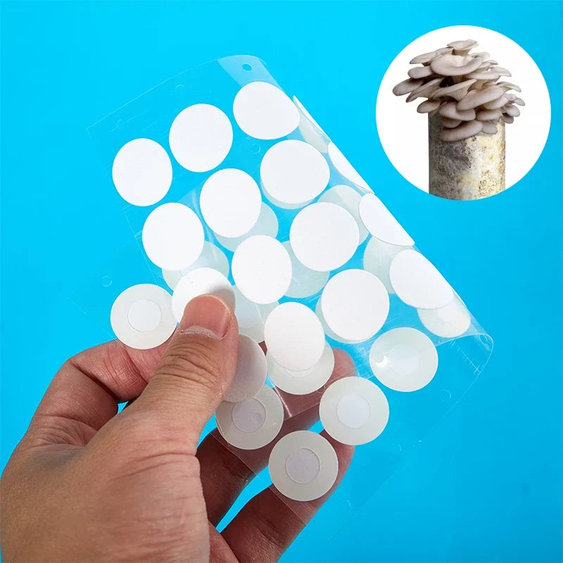 PTFE Breathable Membrane Mushroom Cultivation Jar Lids – 32pcs Mushroom Cultivation Filter Qme