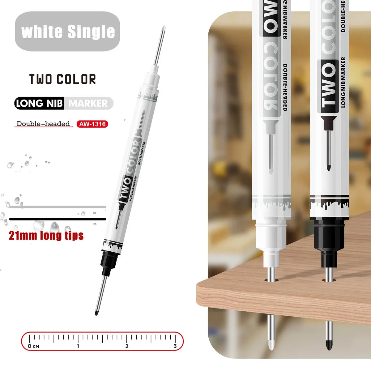 Double-Tip Deep Hole Art Markers – Long Nib, Waterproof Art Markers Qme