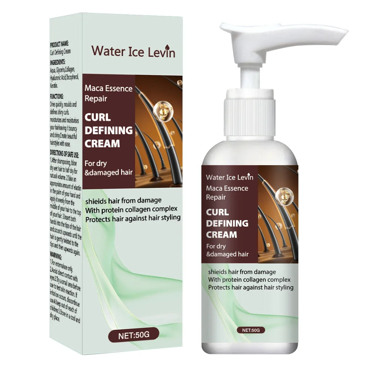 Maca Essence Curl Defining Cream – Keratin & Collagen Curl Defining Cream Qme Nourishing