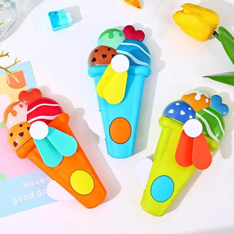 Portable Mini Hand Fan – Cute Cartoon Party Gift for Kids & Adults Novelty Hand Fan Qme