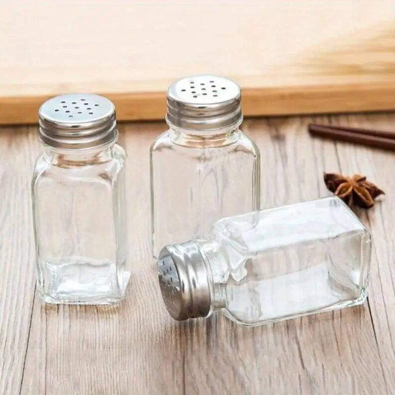 Transparent Seasoning Bottle & Storage Tray for BBQ & Kitchen Spice Storage Set Qme