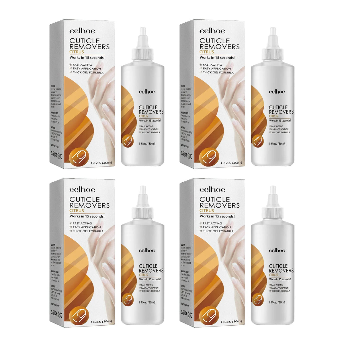 EELHOE Cuticle Remover Gel – Nail Repair & Dead Skin Gel 30ml Cuticle Remover Gel Qst 4pcs