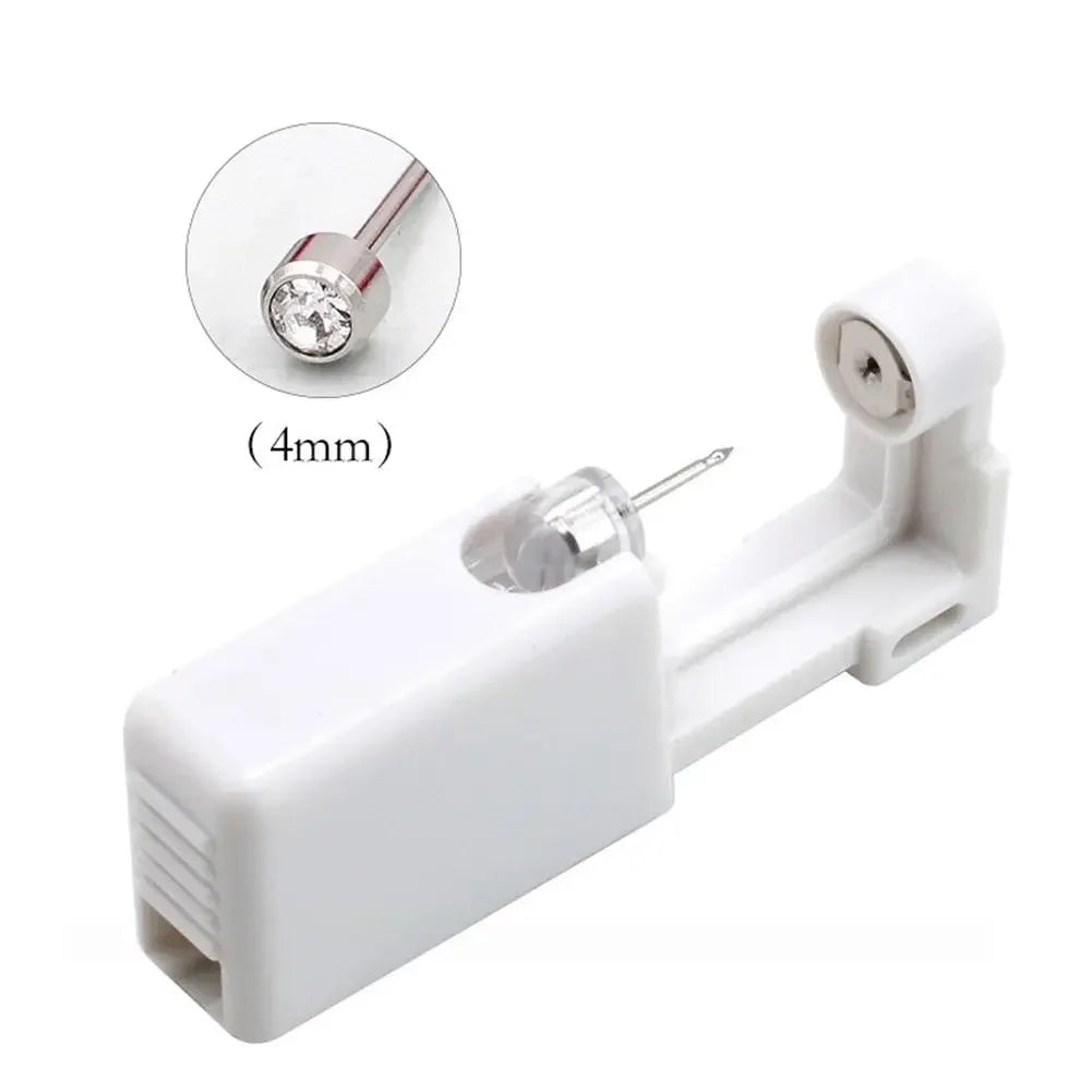 Disposable Safety Ear & Nose Piercing Gun Kit with Earring Piercing Gun Kit Qme White CN