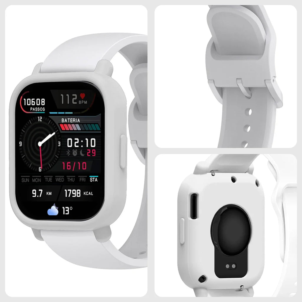 Silicone Strap & Case for Redmi Watch 5 Lite & Active – 37 Colors Smartwatch Strap Qme