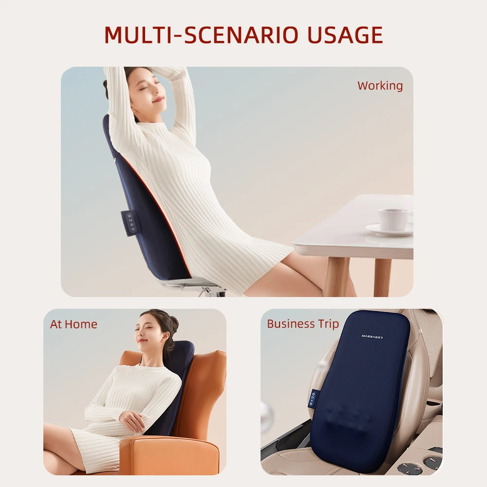 3D Shiatsu Back Massage Cushion – Kneading Chair Pad Massager Back Massage Cushion Qst