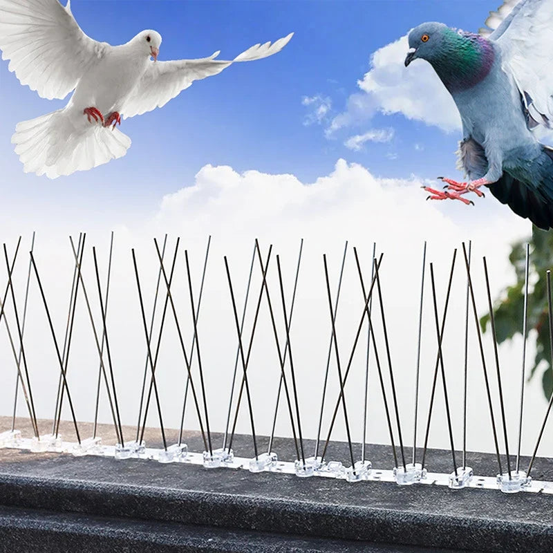Stainless Steel Bird Spike Deterrent Strip | 25cm Balcony Guard Bird Spike Deterrent Qme