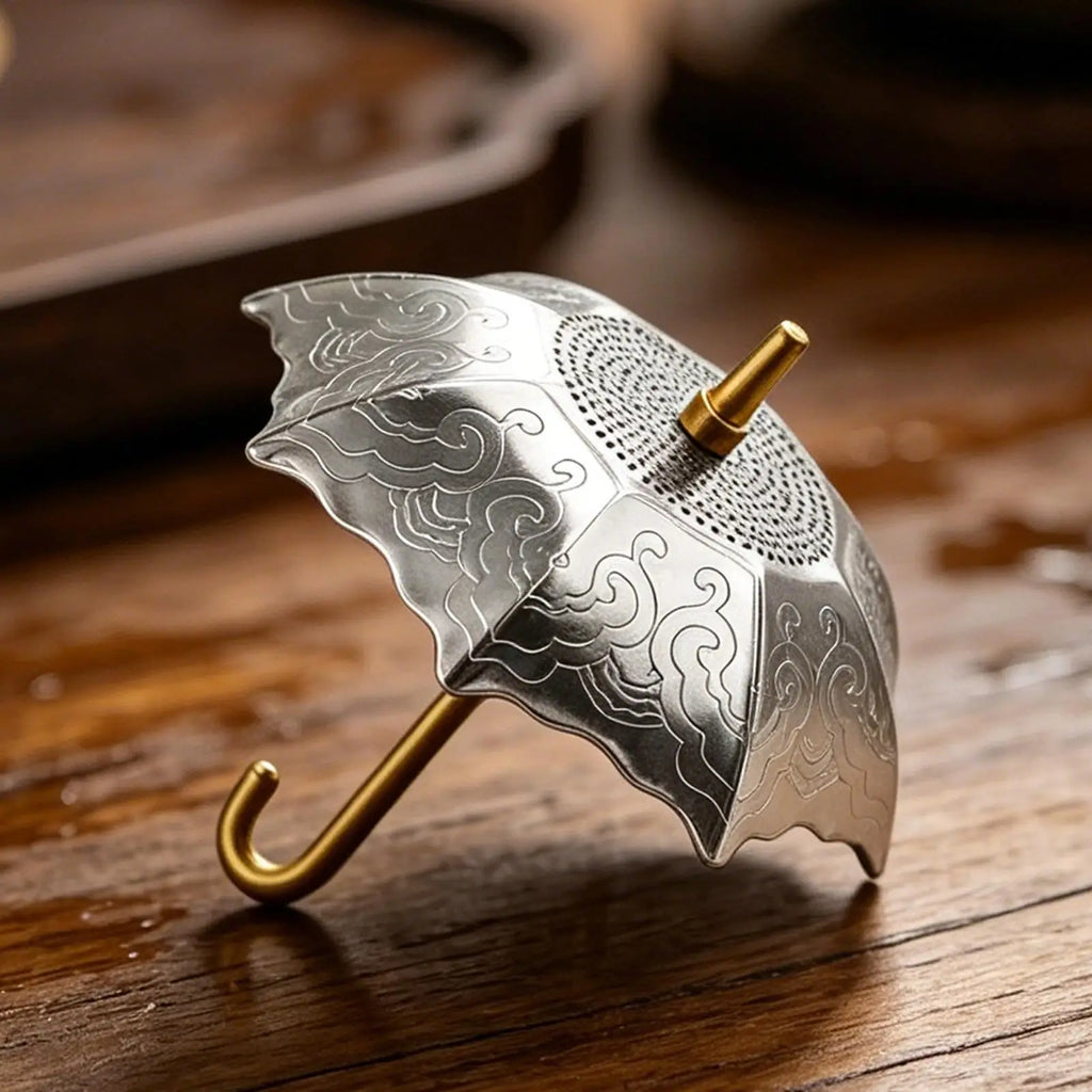 Stainless Steel Loose Leaf Tea Strainer – Umbrella Filter Loose Leaf Tea Strainer Qme