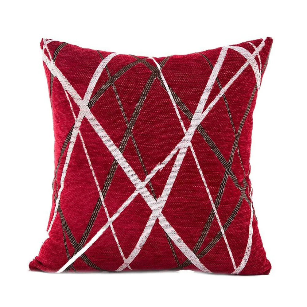 Polyester Cushion Cover Sofa Throw Pillow Case 45cm | Home Décor Cushion Cover Qme Red