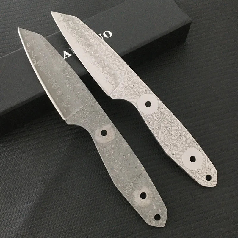 Swayboo VG10 Damascus Steel Knife Blank – DIY Fixed Blade Damascus Knife Blank Qst