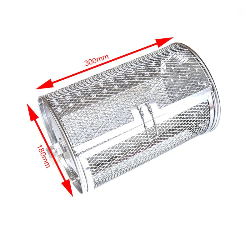 Stainless Steel Rotisserie Drum Basket – Air Fryer Oven Accessory Rotisserie Drum Basket Qst 180x300cm