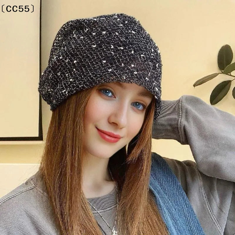 Korean Hollow Knit Hat – Breathable Summer Headscarf Knitted Summer Hat Qst