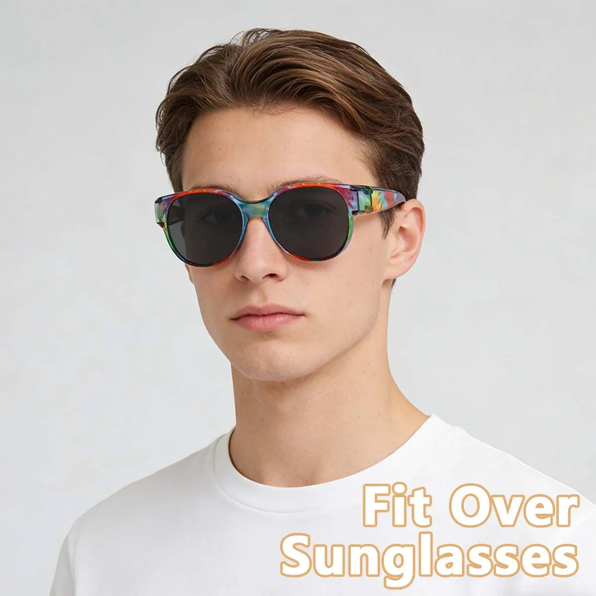VOPHA T03 Fit-Over Sunglasses UV400 – Oversized Unisex Fit-Over Sunglasses Qst bright green