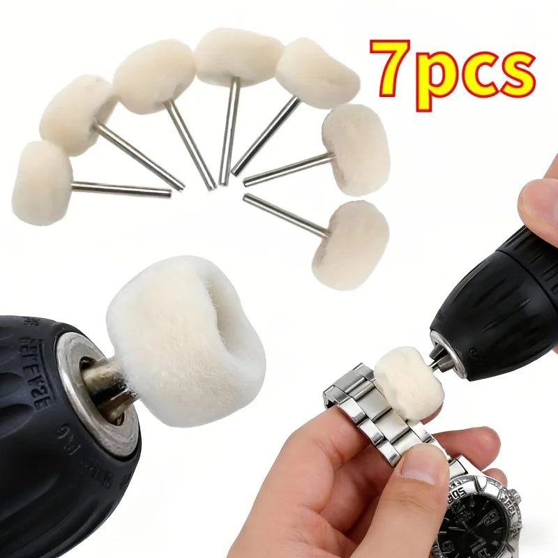 Mini Abrasive Disc Felt Buffing Wheels – 7pc Rotary Tool Set Rotary Tool Accessory Qme