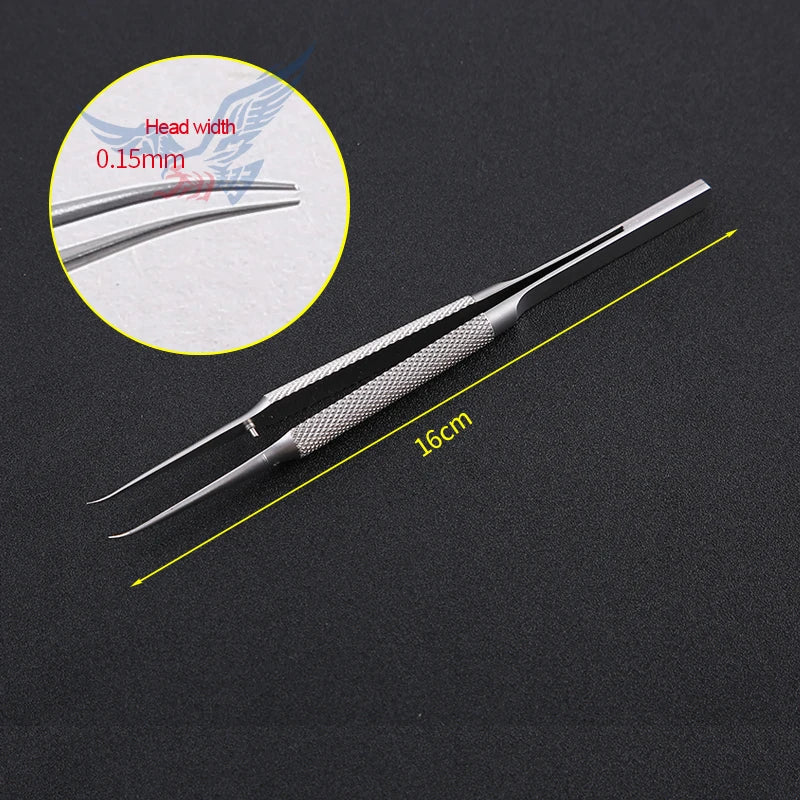 Qme Titanium Stainless Steel Micro Tweezers – Straight & Elbow Precision Tweezers Qme