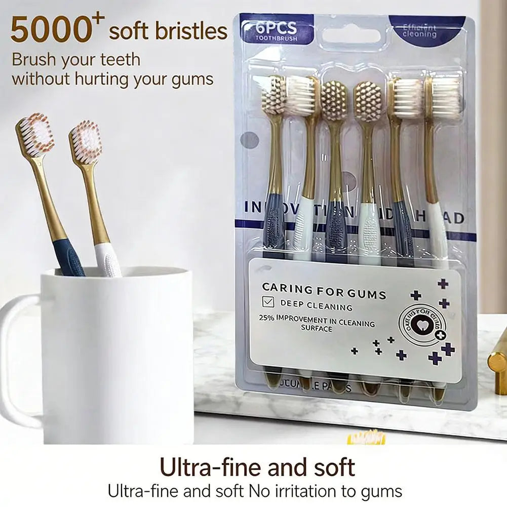 Soft Bristle Toothbrush – Gentle Plaque Removal for All Ages Manual Toothbrush Qme