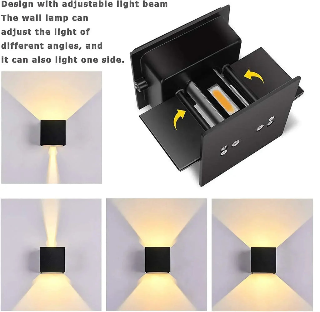 Modern Waterproof LED Wall Lamp – Indoor & Outdoor Sconce 12W LED Wall Sconce Qme