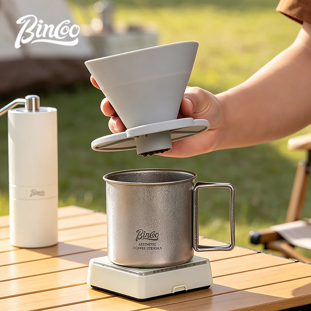 Bincoo Foldable Silicone Pour Over Coffee Dripper – Collapsible Pour Over Dripper Qst