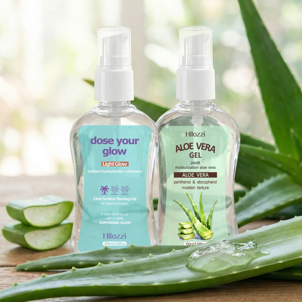 Clear Sunless Tanning Gel with Aloe Vera – Light Glow 100ml Sunless Tanning Gel Qst