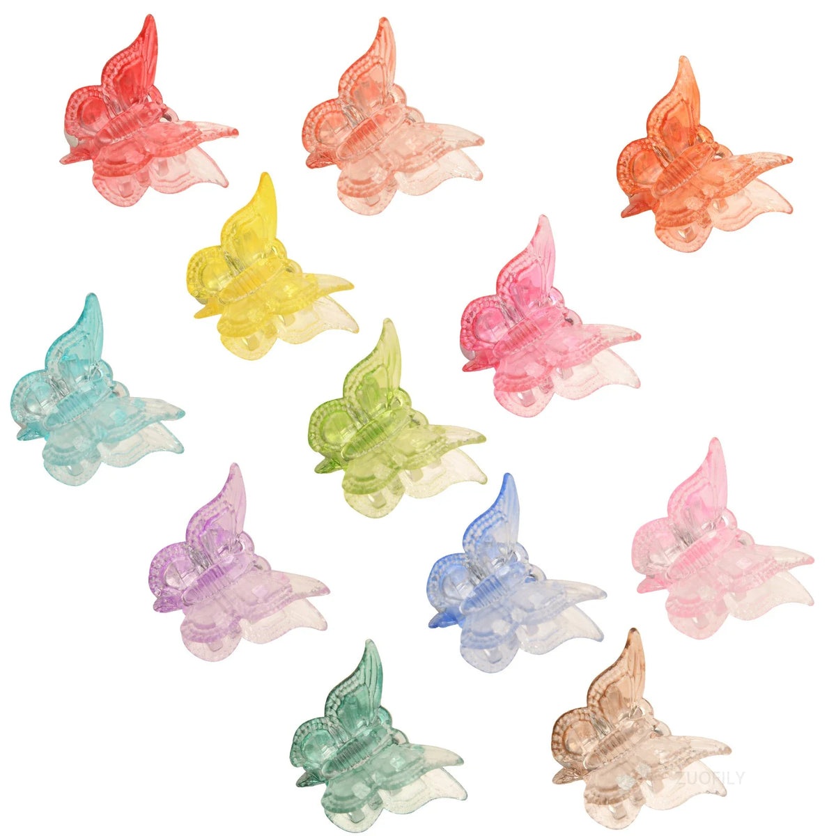 Colorful Butterfly Hair Claw Clips Mini Gradient Barrettes Hair Claw Clips Qme