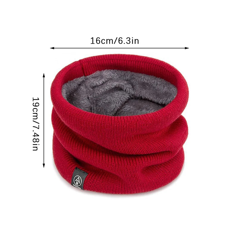 Thickened Knit Neck Warmer Scarf – Unisex Wool Pullover Winter Neck Warmer Qst