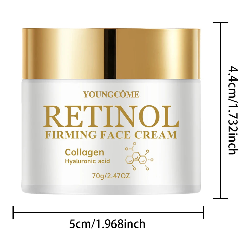 YOUNGCOME Retinol Firming Face Cream Anti-Aging Moisturiser Retinol Face Cream Qst 70g